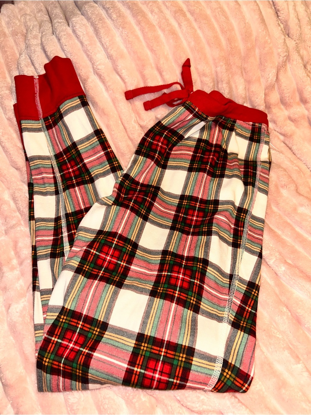 Hanna Andersson HannaJams Red Holiday Long John Pajama bottoms Girls L